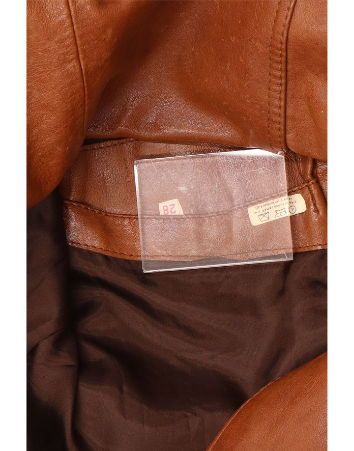 VINTAGE Ανδρικό Δερμάτινο Μπουφάν UK 38 Δερμάτινο Μεσαίο Καφέ