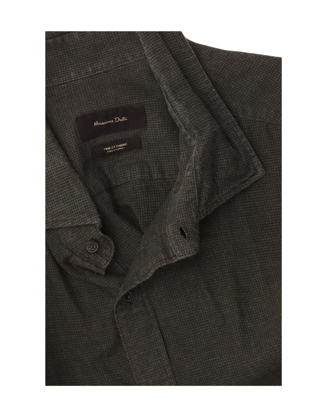 Ανδρικό πουκάμισο Massimo Dutti, Μεσαίο Πράσινο Houndstooth
