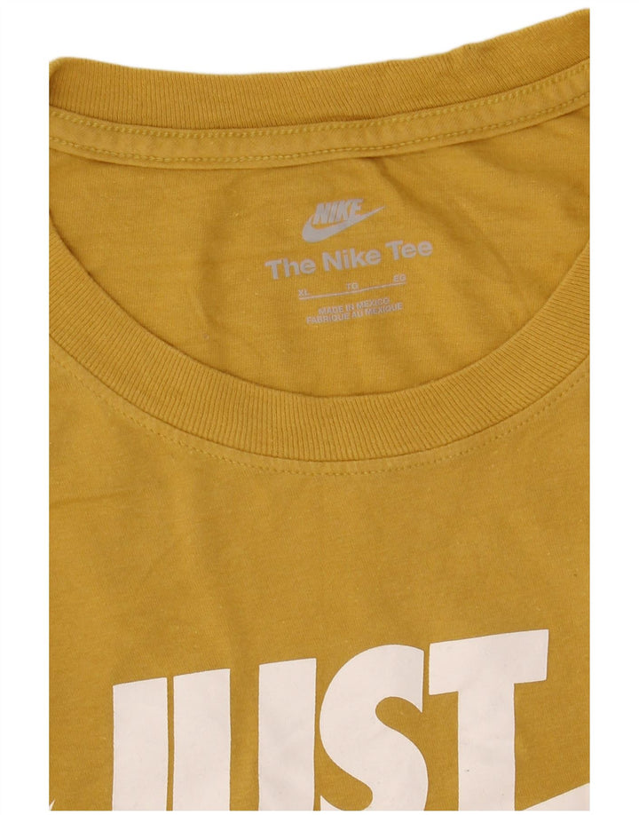 Ανδρικό γραφικό μπλουζάκι Nike XL κίτρινο