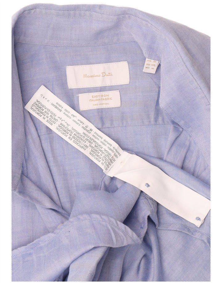 Ανδρικό πουκάμισο Massimo Dutti EU 40 15 1/2 Medium Blue Cotton