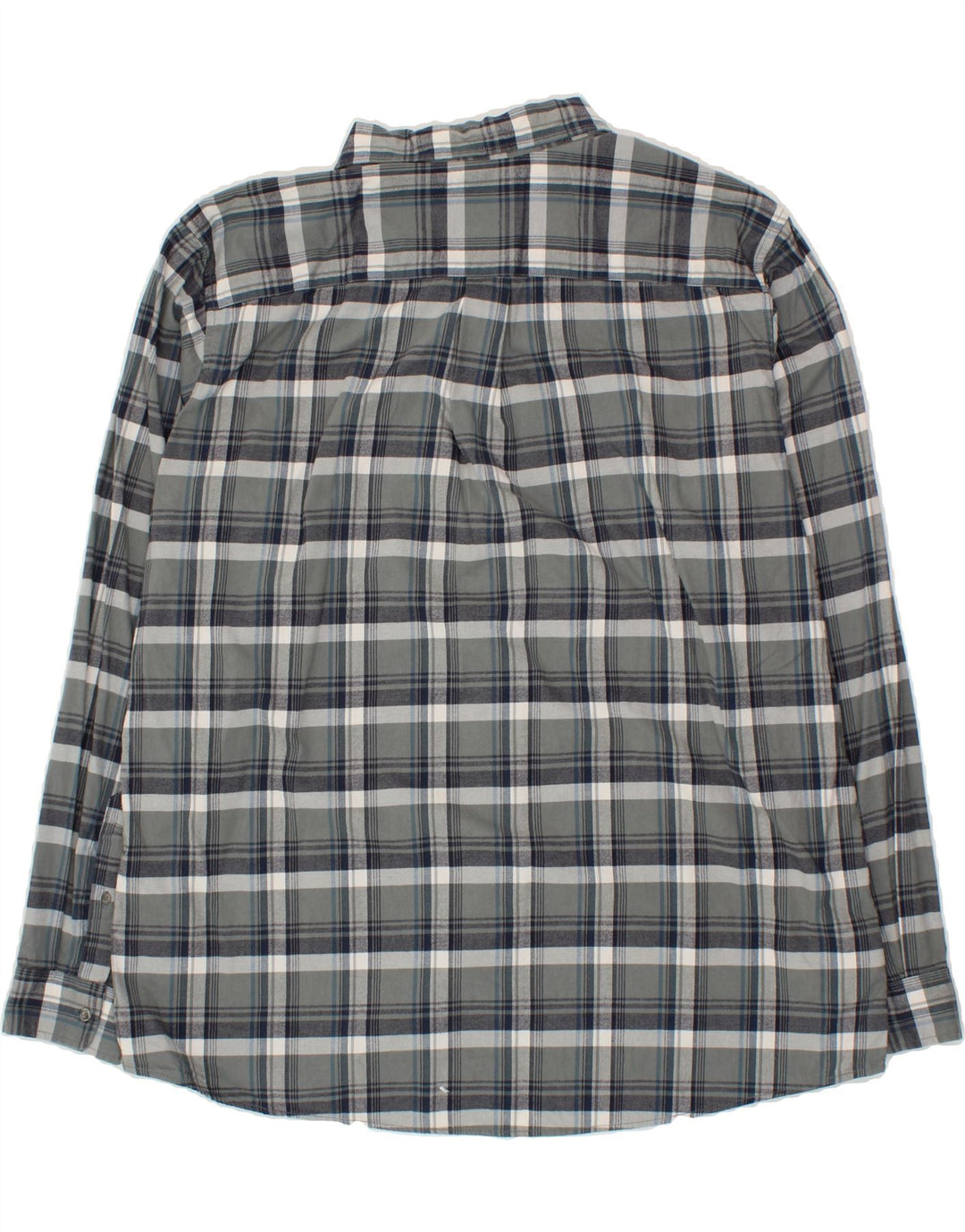 EDDIE BAUER Mens Classic Fit Shirt XL Grey Check Cotton Vintage Eddie Bauer and Second-Hand Eddie Bauer from Messina Hembry 