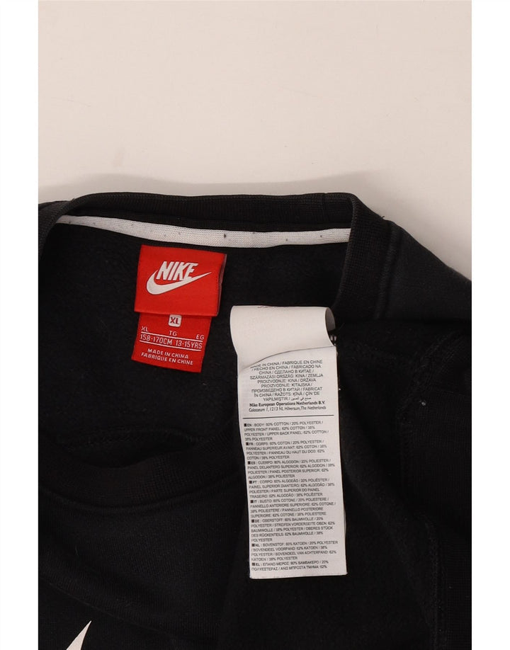 Γραφικό φούτερ NIKE Boys Jumper 13-14 ετών XL Μαύρο βαμβακερό