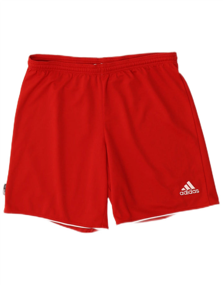 Ανδρικό σορτς Adidas Climalite με μεσαίο κόκκινο πολυεστέρα