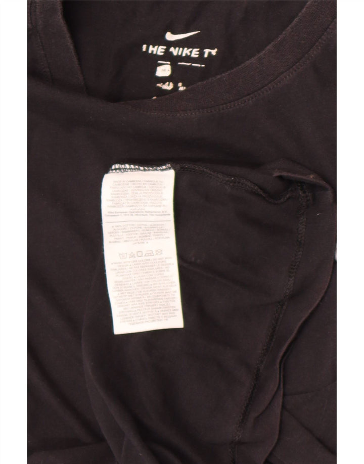 Ανδρικό μπλουζάκι Nike, μεσαίο μαύρο βαμβακερό