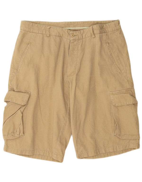 Vintage Mens Cargo Shorts IT 54 2XL W42 Beige Cotton