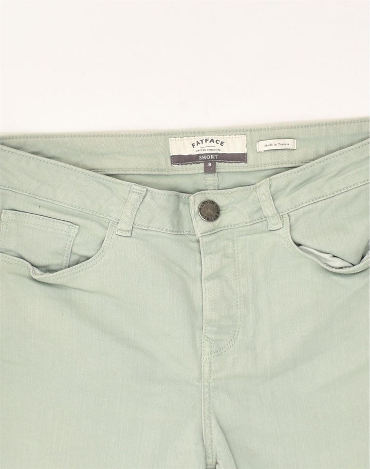 FAT FACE Womens Casual Shorts UK 8 Small W30 Green Cotton | Vintage Fat Face | Thrift | Second-Hand Fat Face | Used Clothing | Messina Hembry 