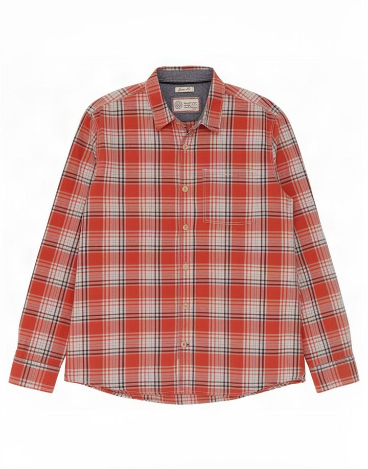 Fat Face Ανδρικό πουκάμισο Classic Fit XL Red Check Cotton