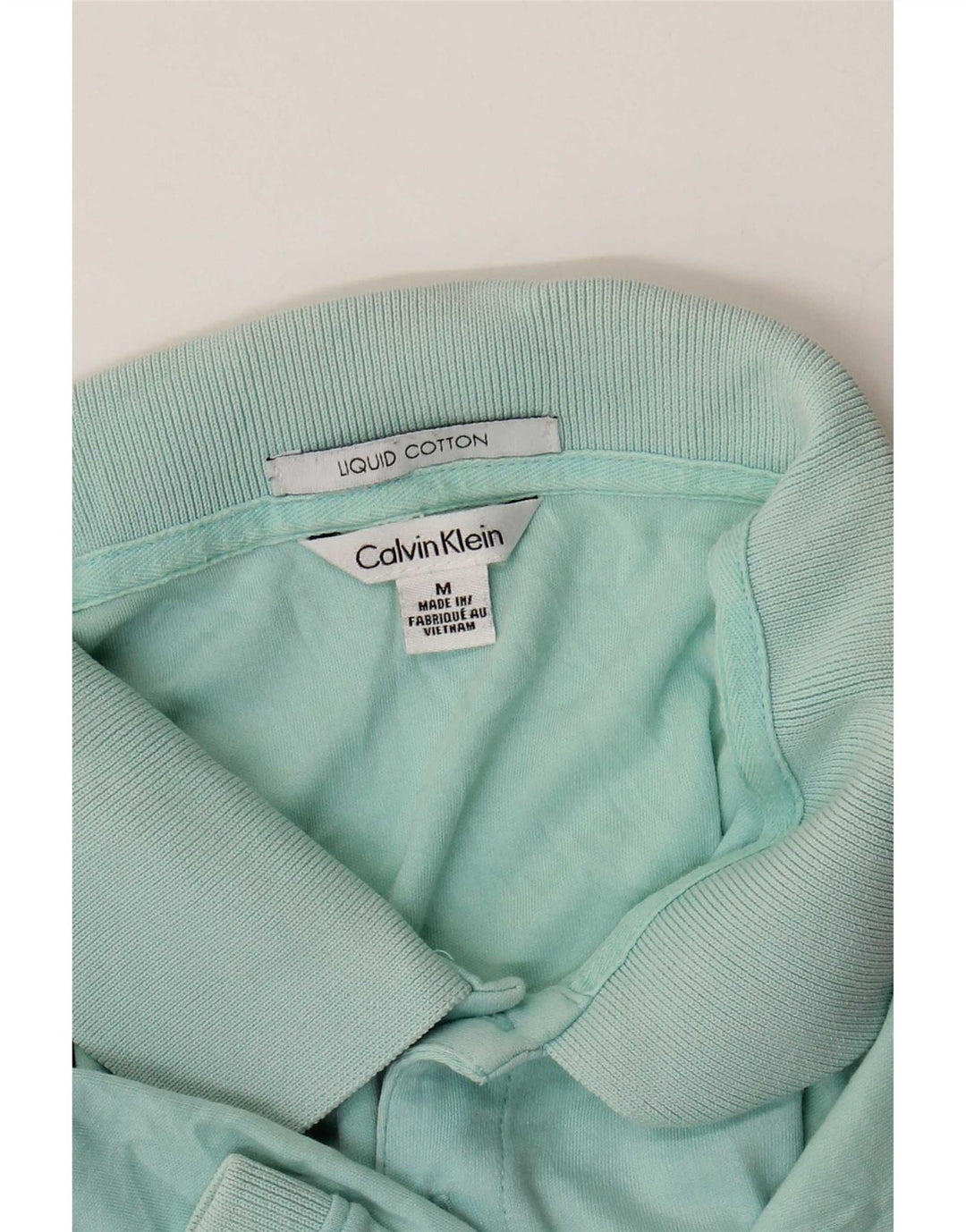 Ανδρικό πουκάμισο πόλο Calvin Klein, μεσαίο τιρκουάζ