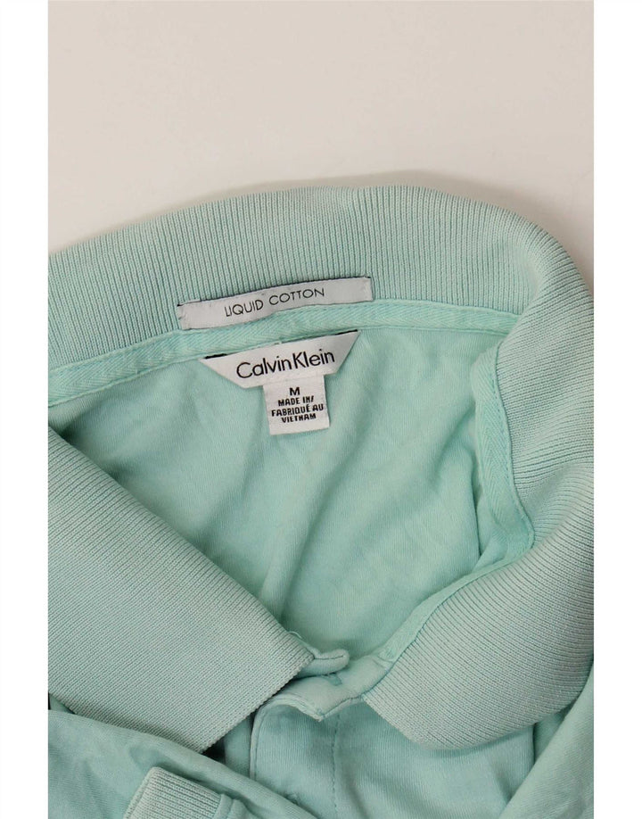 Ανδρικό πουκάμισο πόλο Calvin Klein, μεσαίο τιρκουάζ