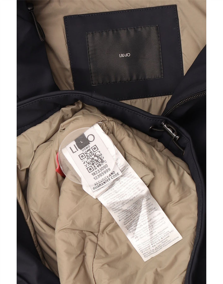 Ανδρικό μπουφάν με κουκούλα Liu Jo UK 40 Μεγάλο Navy Blue Polyester