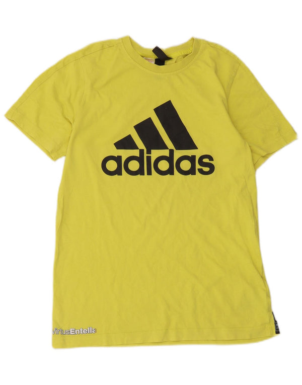 Γραφικό T-Shirt Adidas Boys Top 13-14 ετών κίτρινο βαμβακερό