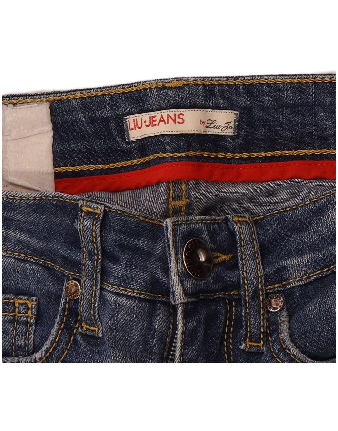 Liu Jo Γυναικεία Distressed Cropped Jeans W24 L24 Blue
