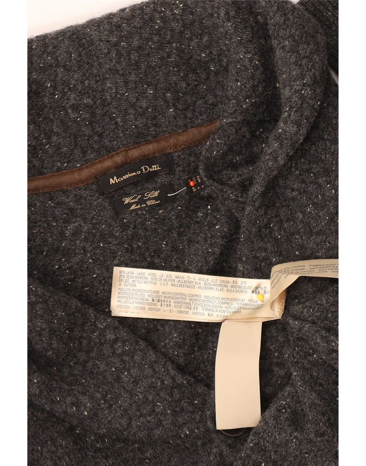 Ανδρικό πουλόβερ Massimo Dutti Ζακέτα μεγάλο γκρι μαλλί