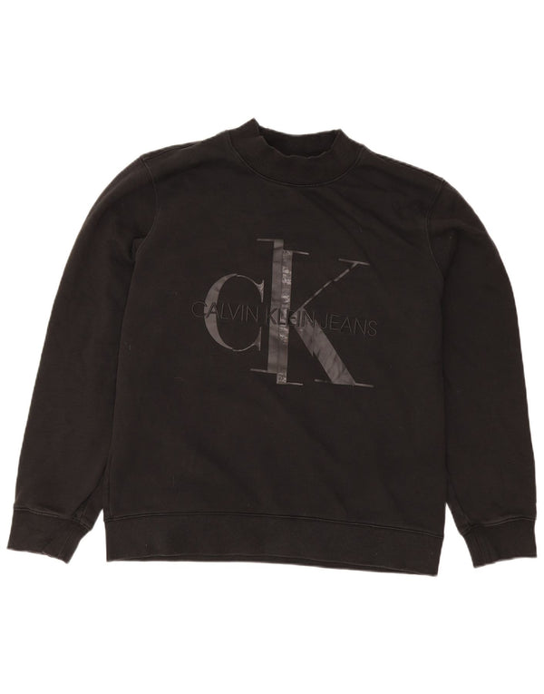 Ανδρικό γραφικό φούτερ Calvin Klein Jeans Jumper XL Μαύρο βαμβακερό