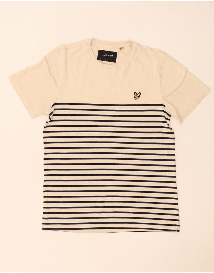 Ανδρικό T-Shirt Lyle & Scott Top Βαμβακερό μεσαίο μπεζ ριγέ
