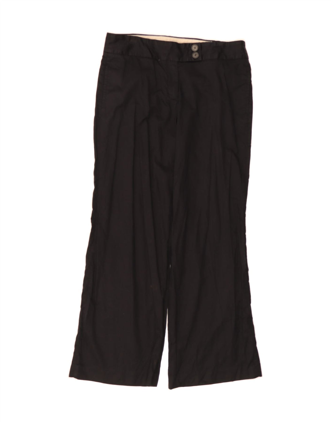 J. CREW Womens Wide Leg Chino Trousers US 12 Large W34 L32 Black Vintage J. Crew and Second-Hand J. Crew from Messina Hembry 