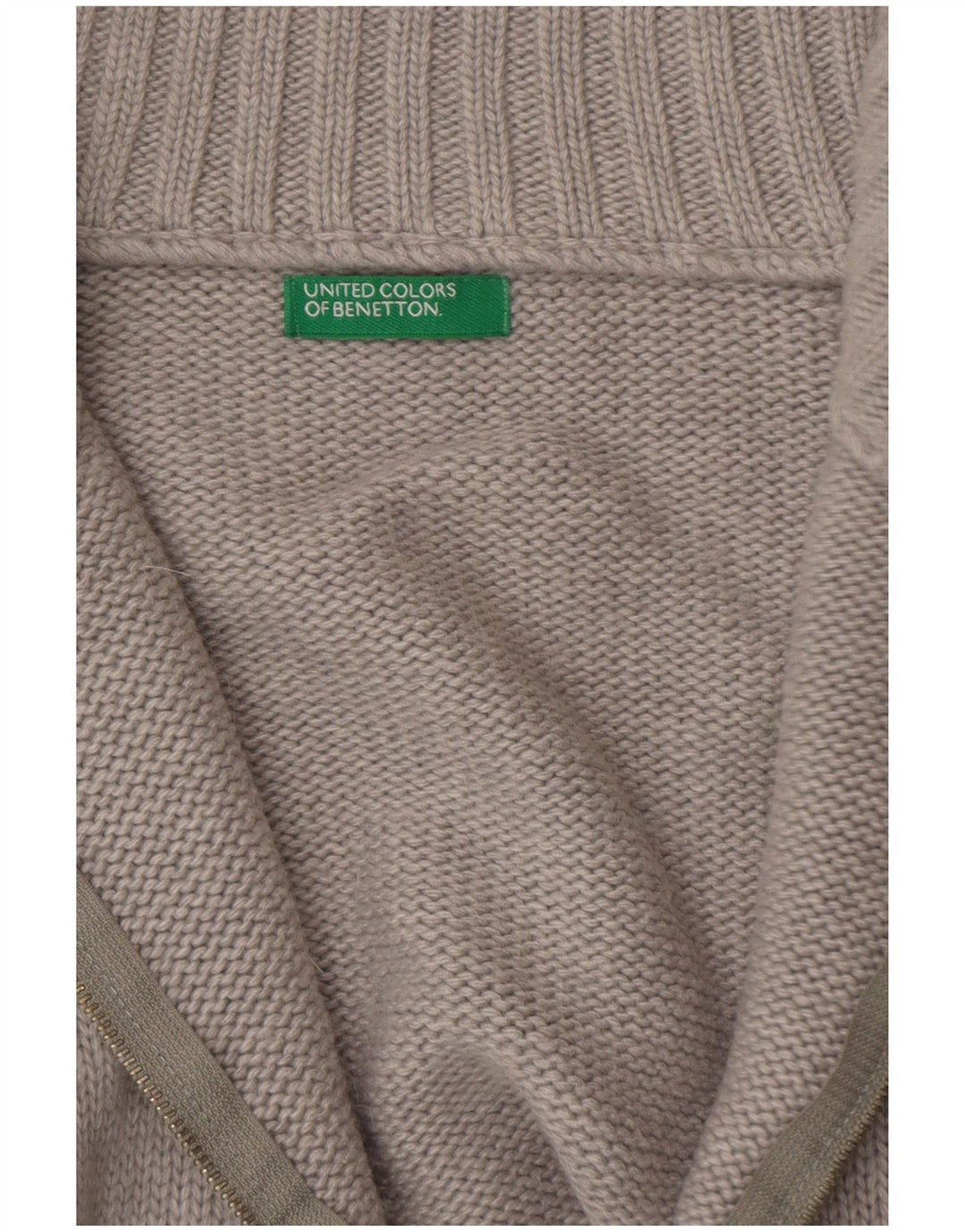 BENETTON Γυναικείο πουλόβερ ζακέτα UK 14 Medium Grey