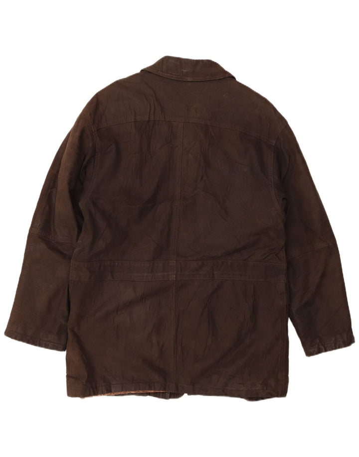 Suprema Ανδρικό Δερμάτινο Μπουφάν IT 48 Δερμάτινο Μεσαίο Καφέ