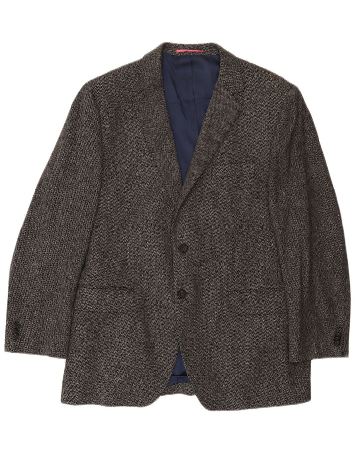 Ανδρικό μπουφάν Gant 2 Button Blazer IT 54 2XL Γκρι μαλλί ψαροκόκαλο
