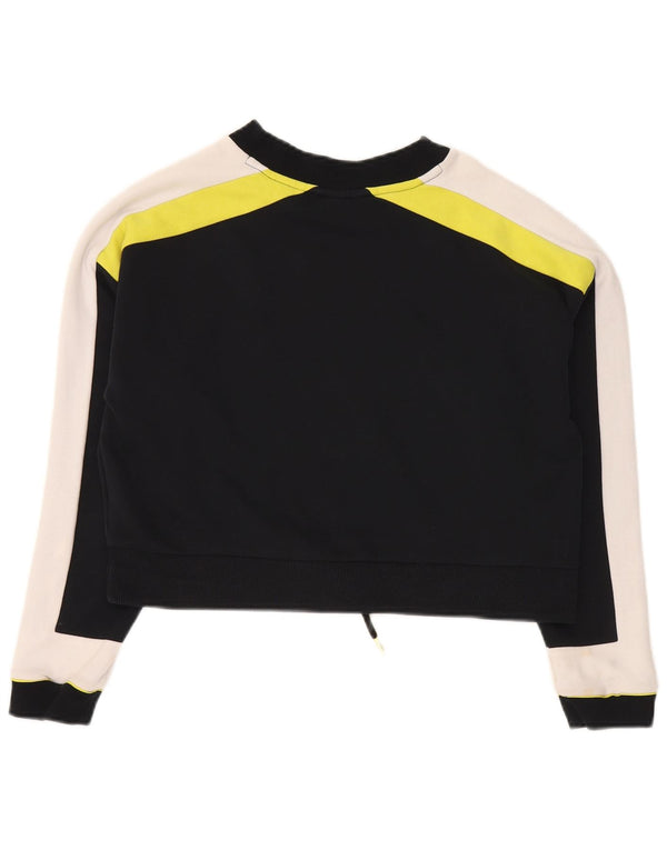 Puma Γυναικείο Φούτερ με γραφικό μεγάλο μέγεθος Jumper UK 6 XS Black Colourblock