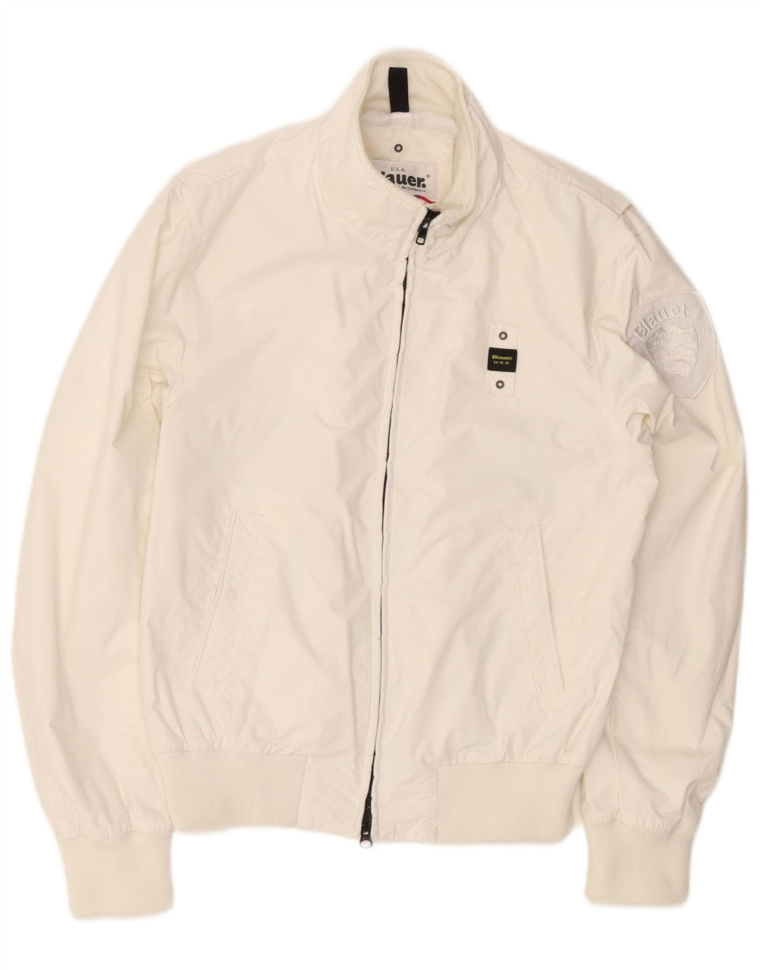 Ανδρικό μπουφάν BLAUER Bomber UK 38 Medium White Nylon