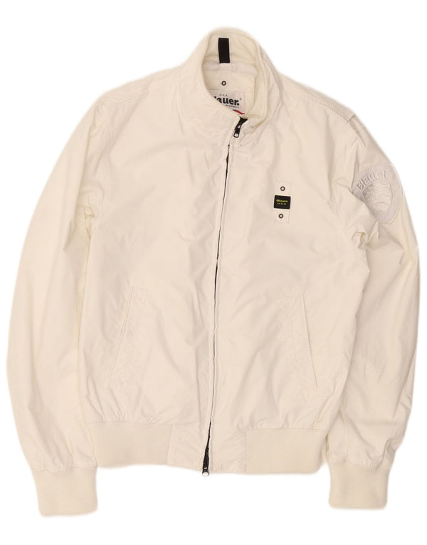 Ανδρικό μπουφάν BLAUER Bomber UK 38 Medium White Nylon