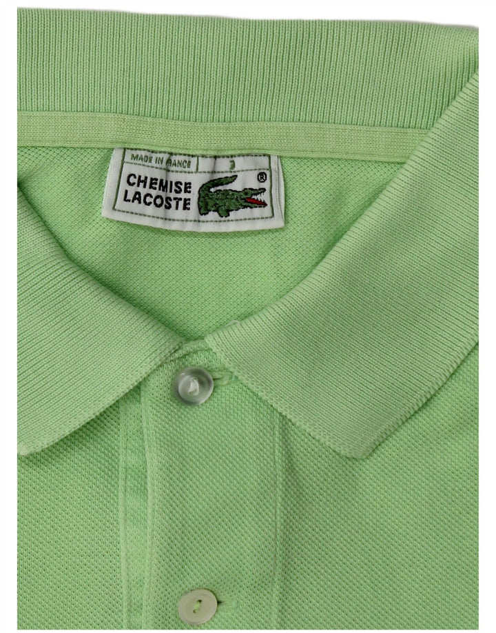 LACOSTE Mens Polo Shirt Size 3 Small Green Cotton