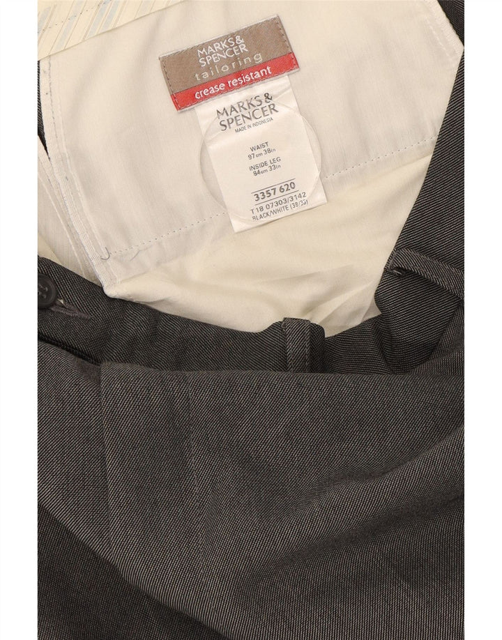 Ανδρικό ίσιο παντελόνι Marks & Spencer W38 L33 Grey Polyester