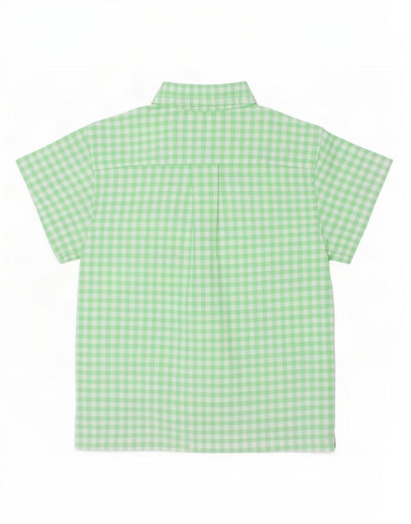 Ralph Lauren Baby Boys κοντομάνικο μπλουζάκι πόλο 9-12 μηνών Green Gingham