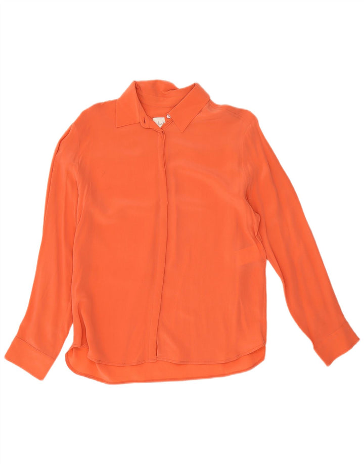 Intrend Γυναικείο πουκάμισο Μπλούζα UK 10 Small Orange Silk