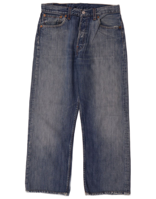 Levi's Mens 501 Straight Jeans W33 L27 Μπλε βαμβακερό