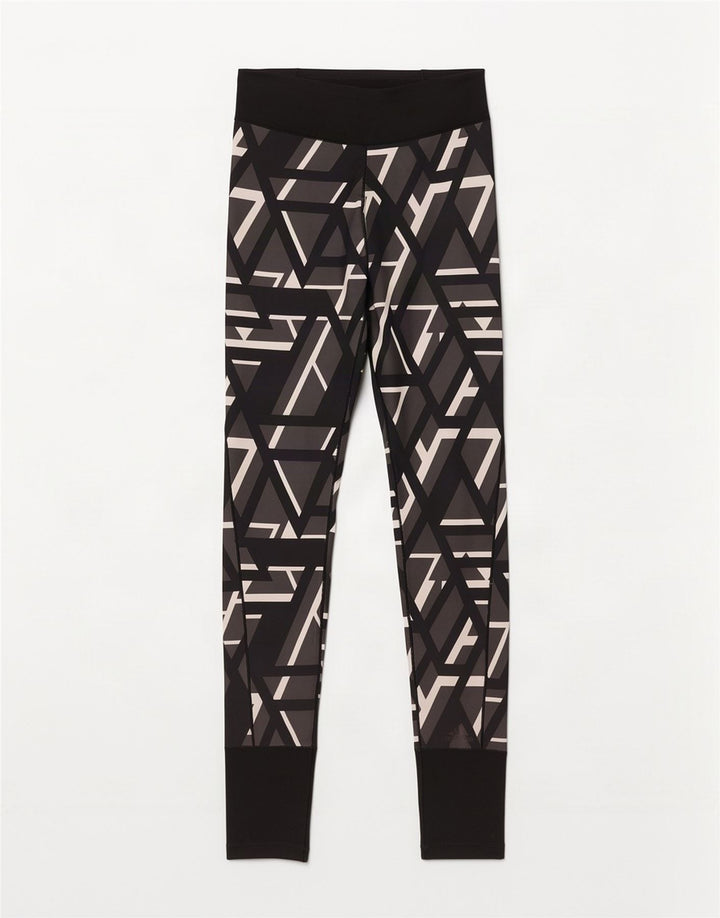 Adidas Γυναικεία Κολάν Climalite UK 8/10 Small Black Geometric