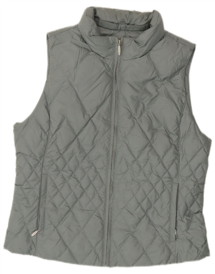 Eddie Bauer Γυναικεία padded Gilet UK 16 Large Blue Polyester