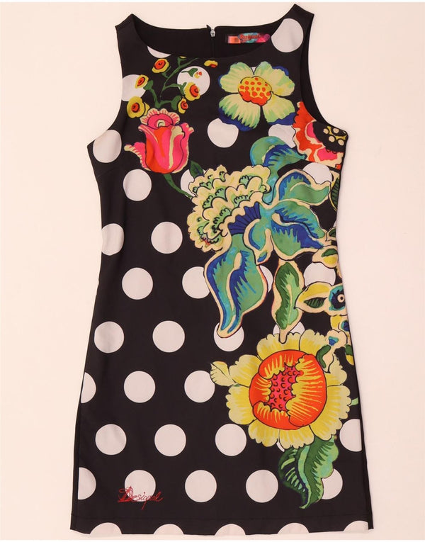 Desigual Γυναικείο Αμάνικο Φόρεμα με θήκη EU 38 Medium Navy Μπλε Πουά