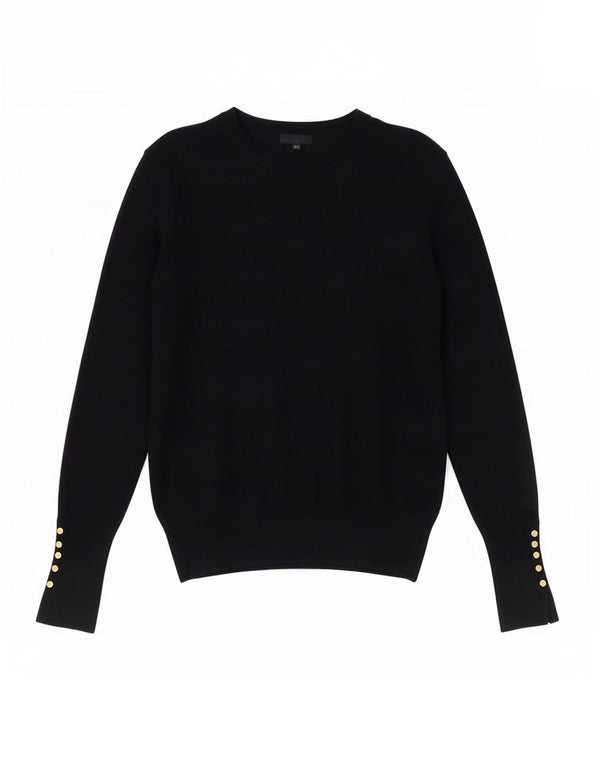 Zara Γυναικείο πουλόβερ με λαιμόκοψη UK 12 Medium Navy Blue