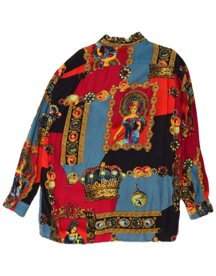 Γυναικείο πουκάμισο ARIA Abstract Pattern Μπλούζα UK 18 XL Πολύχρωμο