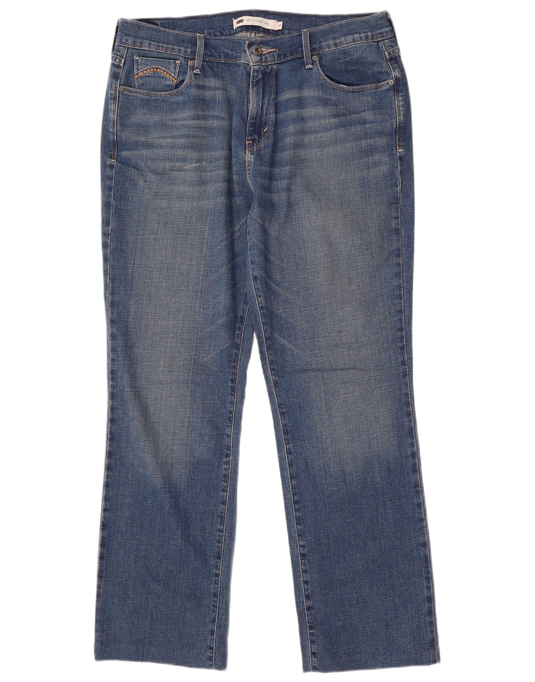 LEVI'S Γυναικείο τζιν 505 ίσιο US 12 μεγάλο W31 L29 Μπλε βαμβακερό