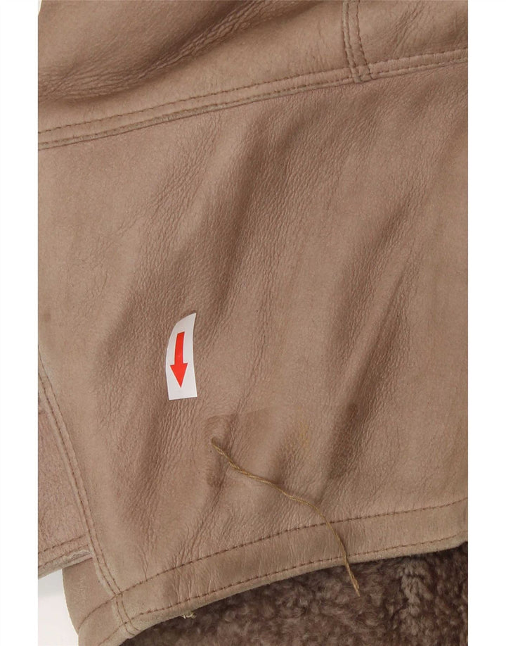 Vintage Ανδρικό Διπλό Μπουφάν Shearling IT 52 XL Beige