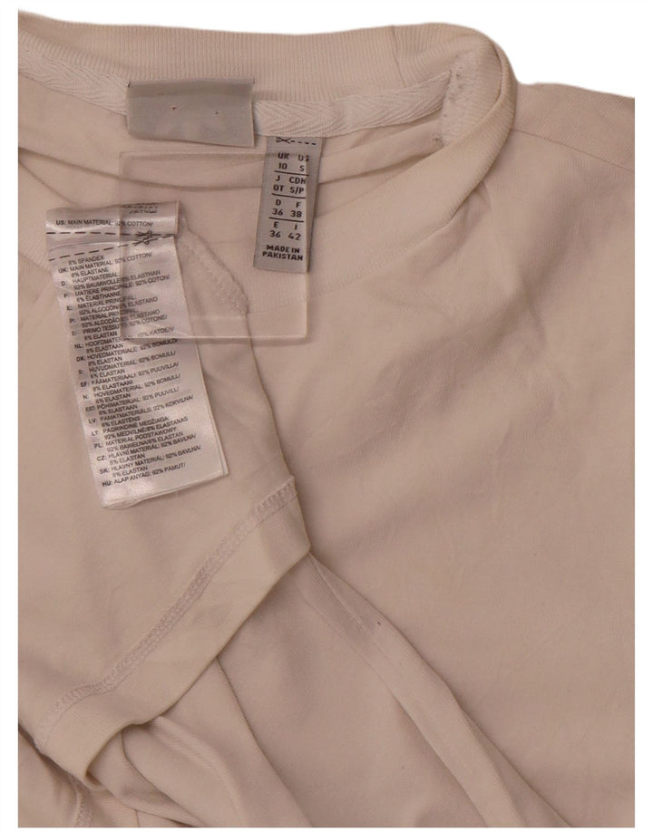 Γυναικείο γραφικό μπλουζάκι ADIDAS Top UK 10 Small λευκό βαμβακερό