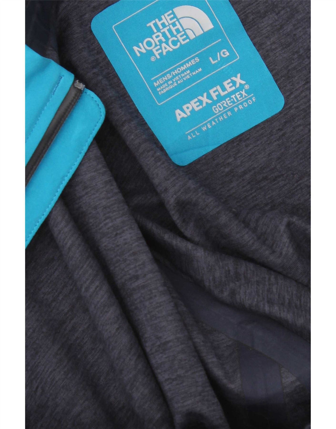 Ανδρικό μπουφάν βροχής με κουκούλα North Face UK 40 Large Blue