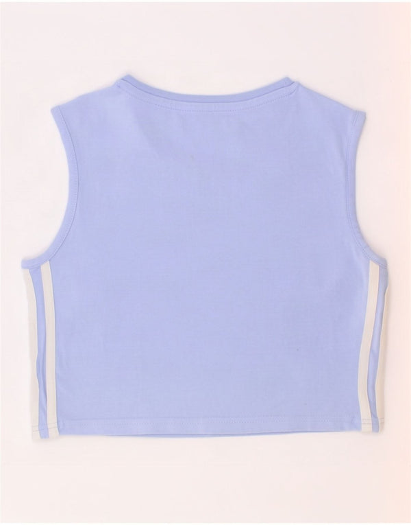 Adidas Girls Vest Top 13-14 Years Blue Cotton