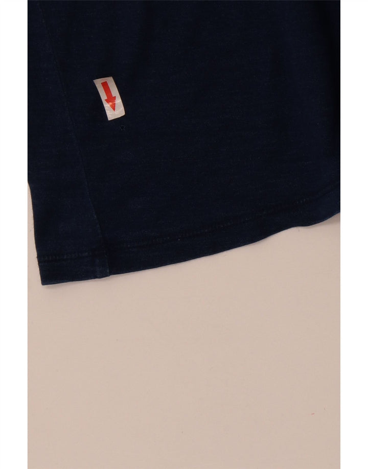 Armani Ανδρικό γραφικό T-Shirt Top Small Blue Flecked βαμβακερό