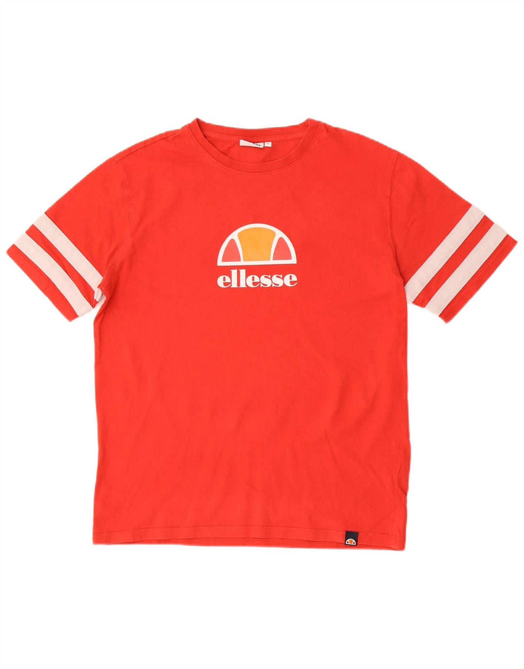 Ellesse Ανδρικό γραφικό T-Shirt Top Μικρό κόκκινο βαμβακερό