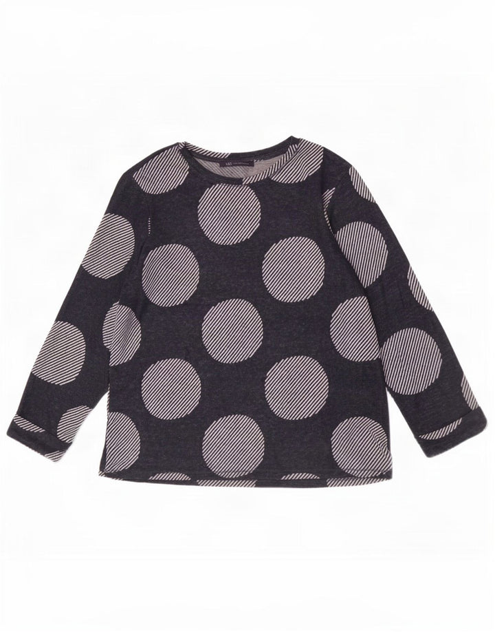 Marks & Spencer Γυναικείο τοπ 3/4 μανίκια UK 12 Medium Navy Blue γεωμετρικό