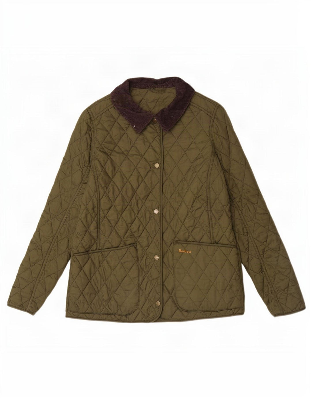 Barbour γυναικείο καπιτονέ μπουφάν UK 14 Large Khaki Colourblock Polyamide
