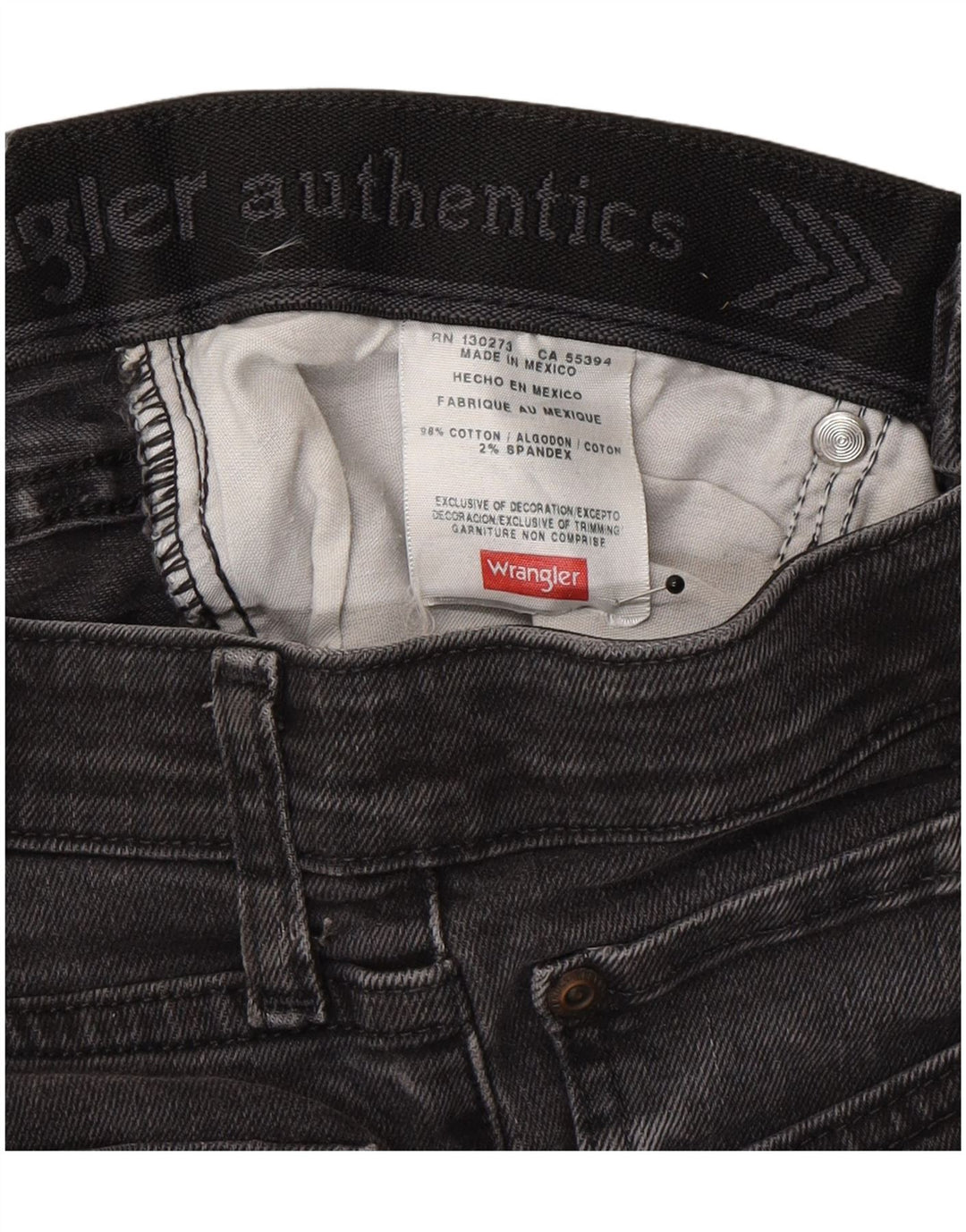 Ανδρικό τζιν ίσιο Wrangler W28 L30 Γκρι βαμβακερό