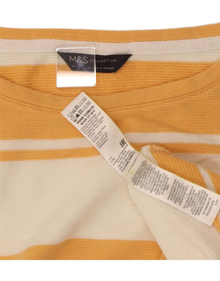Marks & Spencer Γυναικείο μπλουζάκι υπερμεγέθη τοπ UK 16 μεγάλο πορτοκαλί ριγέ
