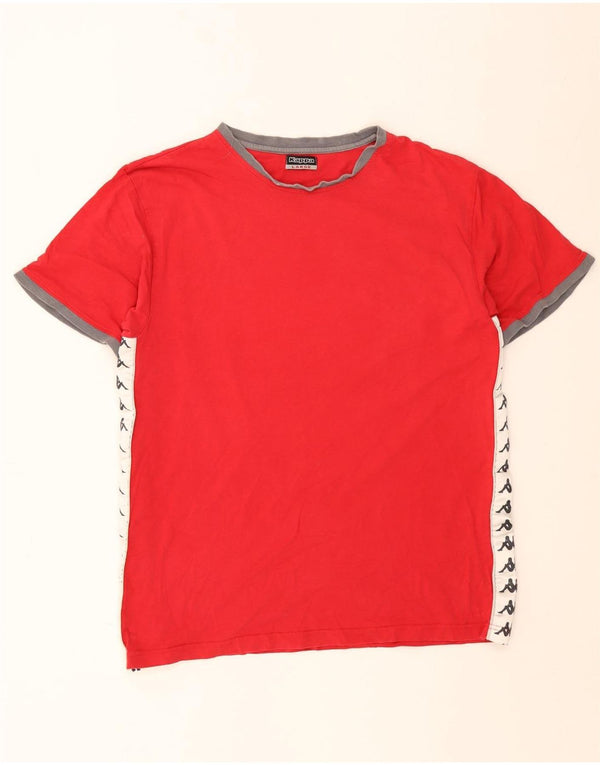 Ανδρικό γραφικό T-Shirt Kappa Top Large Red Colourblock
