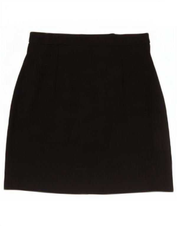 Marks & Spencer Γυναικεία Μίνι Φούστα UK 10 Small W27 Black Viscose