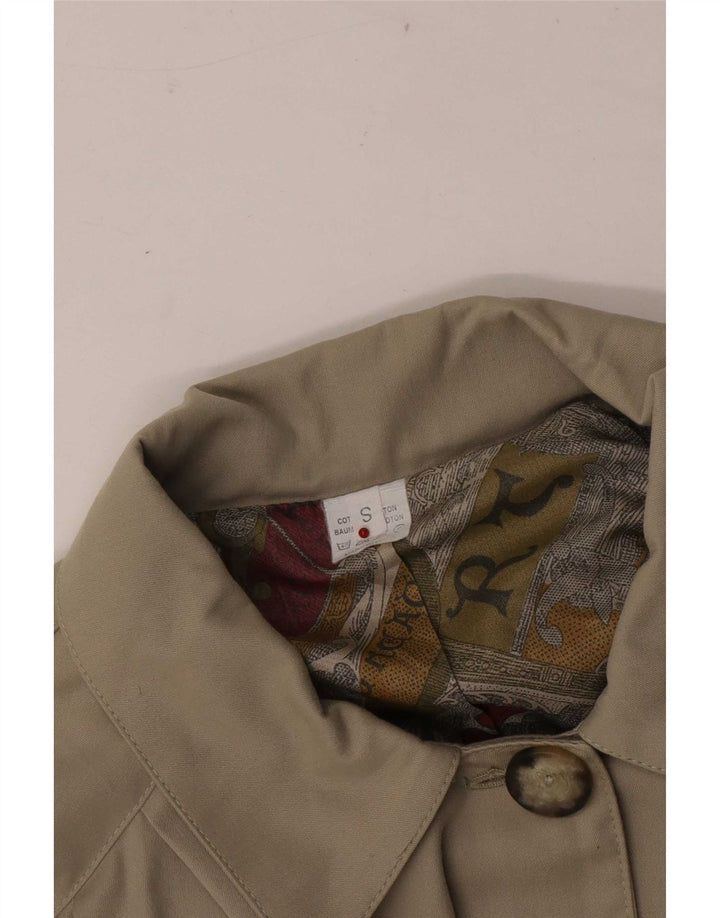 Vintage Γυναικεία Oversized Καμπαρντίνα UK 10 Small Beige Cotton